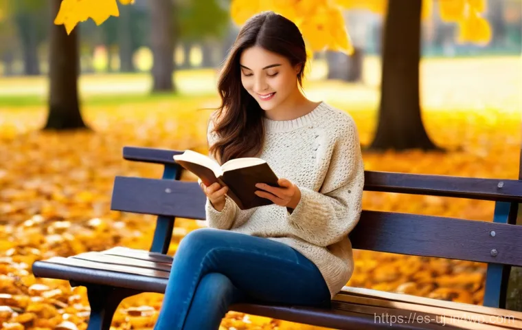 회복탄력성을 강화하기 위한 가치관 분석 - **Prompt 1: Cozy Autumn Park Reading**
A young woman in her early twenties, dressed in a warm, o...